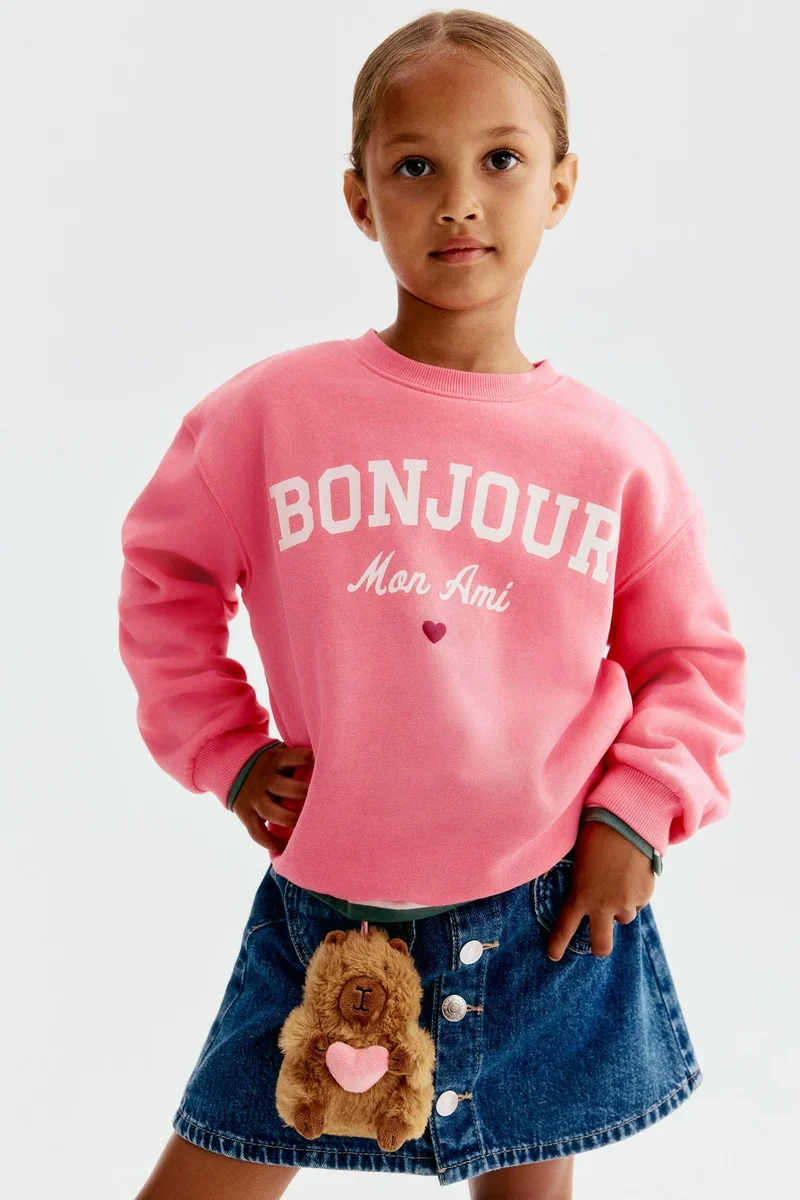 H&M Print-motif brushed-inside sweatshirt