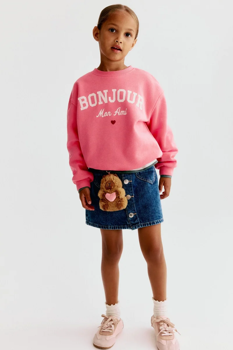 H&M Print-motif brushed-inside sweatshirt