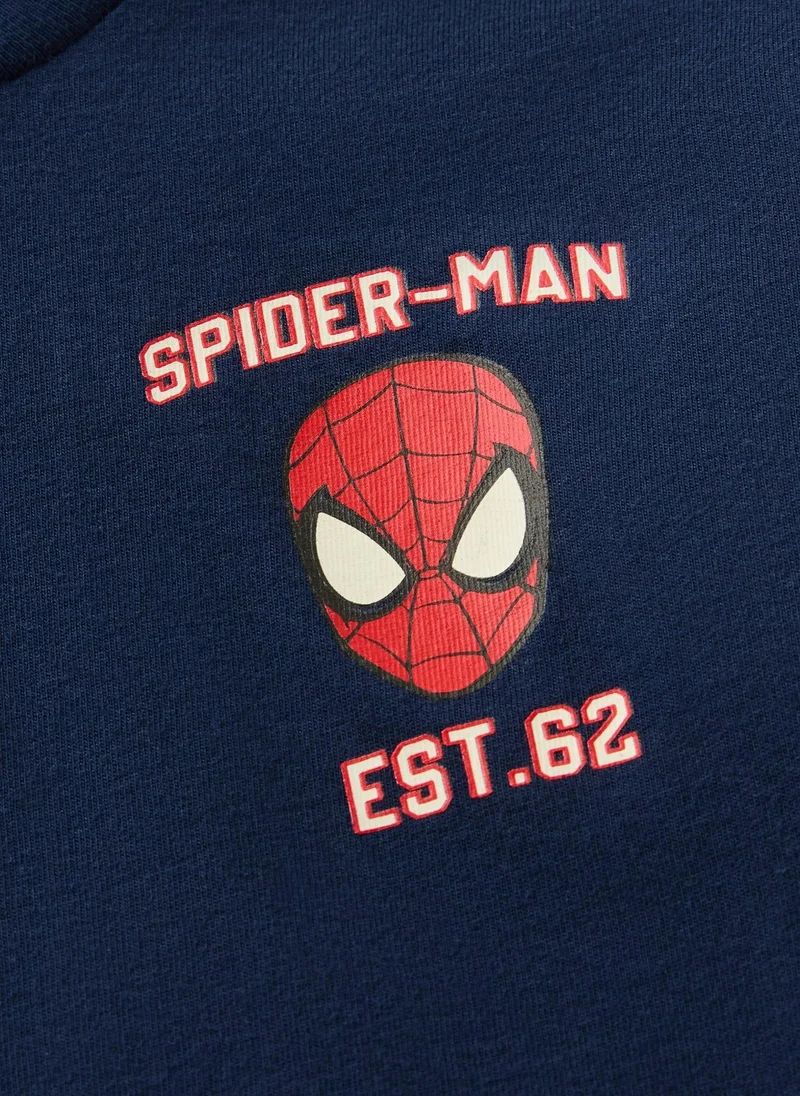 Matalan Spiderman Boys Navy Long Sleeve Top