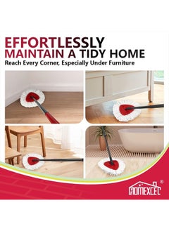 HOMEXCEL Mop Replacement Heads Compatible with O-Cedar EasyWring Spin Mop 2 Pack-Washable Microfiber Spin Head Refills-Easy Cleaning Mop Head Replacement  - Image 5