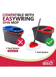 HOMEXCEL Mop Replacement Heads Compatible with O-Cedar EasyWring Spin Mop 2 Pack-Washable Microfiber Spin Head Refills-Easy Cleaning Mop Head Replacement  - Image 2