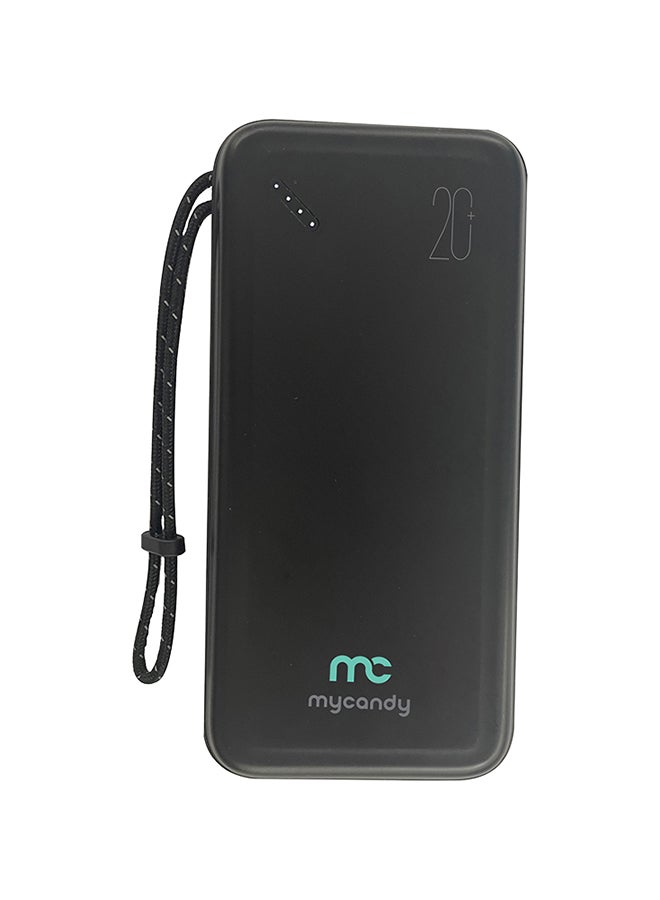MYCANDY 20000 mAh Powerbank With Pd 18W Type C With Dual Usb Black - Image 4