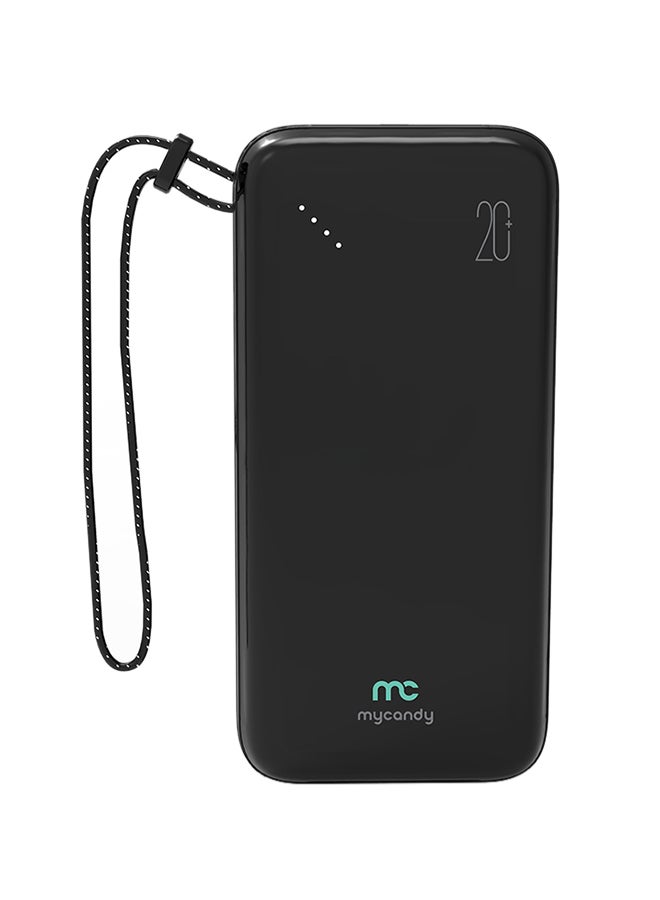 MYCANDY 20000 mAh Powerbank With Pd 18W Type C With Dual Usb Black - Image 1