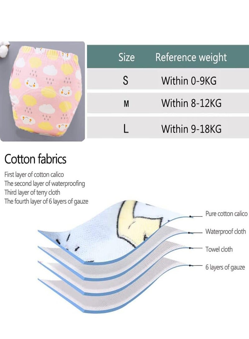 Beauenty 5 pieces 6 Layer Breathable Cotton Training Baby Potty Training Pants, Breathable Potty Training Underwear - Image 3