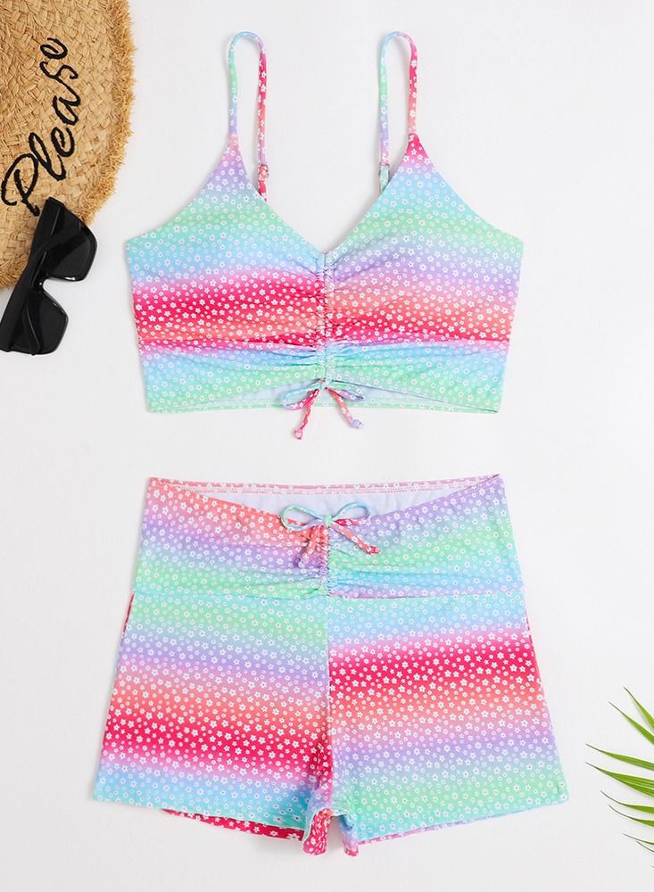 Loquat 2 Piece Boxer Swimsuit Beach Bikini