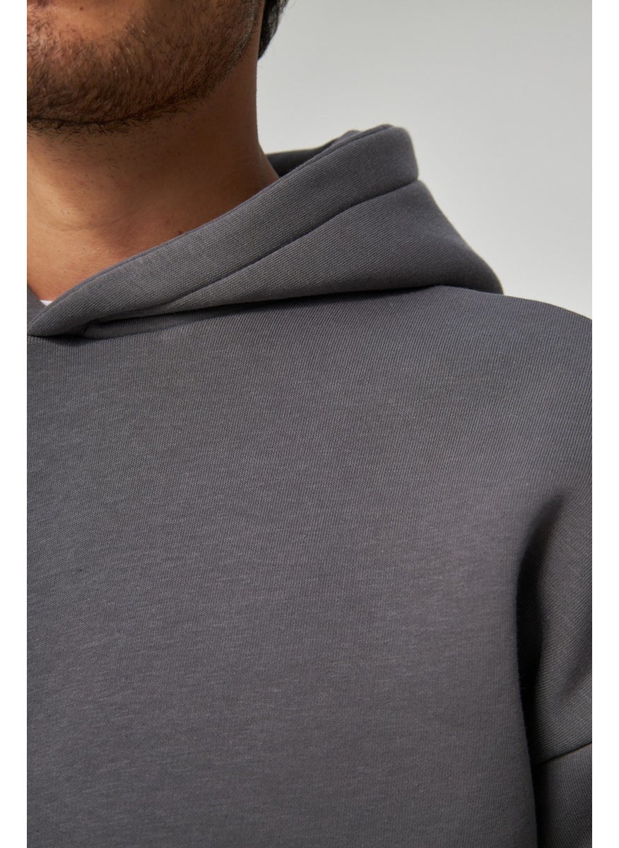 Men's Smoke Unisex Plain Hooded Collar Cotton Pocket Detailed Sweatshirt - pzsku/ZC6B4469DA477382BDD5FZ/45/_/1731226699/a404cb29-fcac-470a-9708-b4b9c870204c