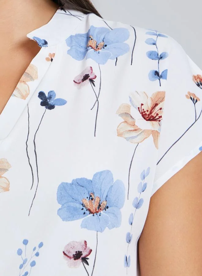 Take Two  Women White Floral Print Top for Women | Best Price UAE
