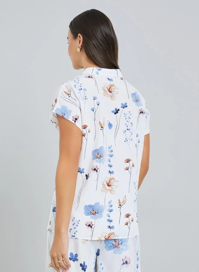 Take Two  Women White Floral Print Top for Women | Best Price UAE