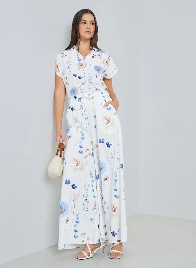 Take Two Women White Floral Print Top