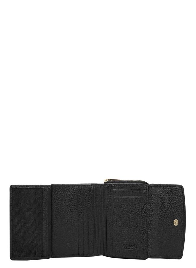 Da Milano Genuine Leather Black Flap & Zip Womens Wallet (10033OL) - Image 5