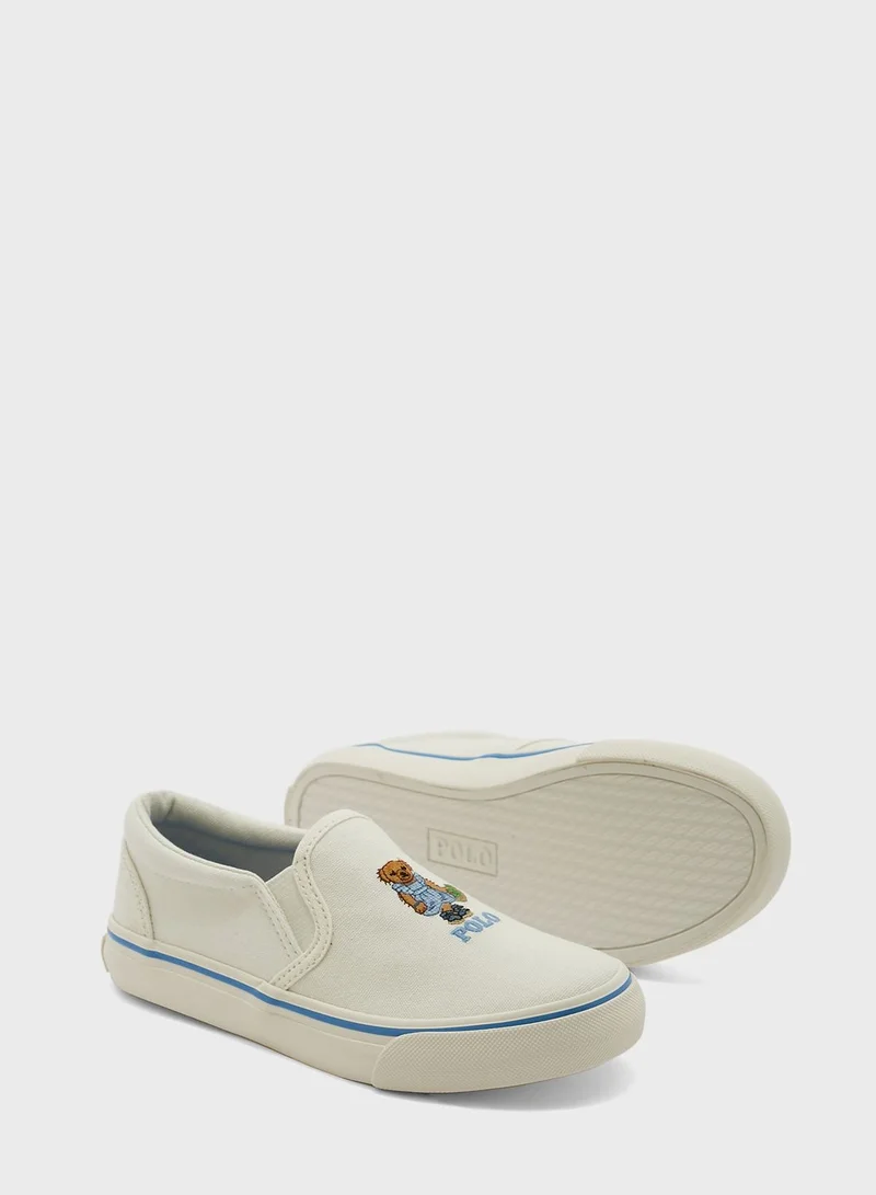 POLO RALPH LAUREN Kids Keaton Slip On Bear Sneakers
