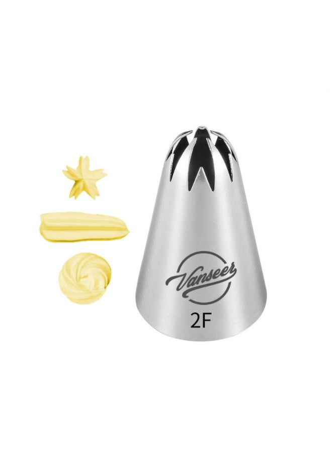 إسكدنيا قمع مع أنبوب لتزيين الكيك فضي 5سم - Image 2