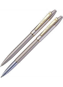 pierre cardin Eiffel Tower Premium Gift Set | Fancy Satin Nickle Finish Twist Mechanism Ball Pen With Roller Pen Set | Ideal For Christmas, New Year & Corporate Gifting  - Image 2