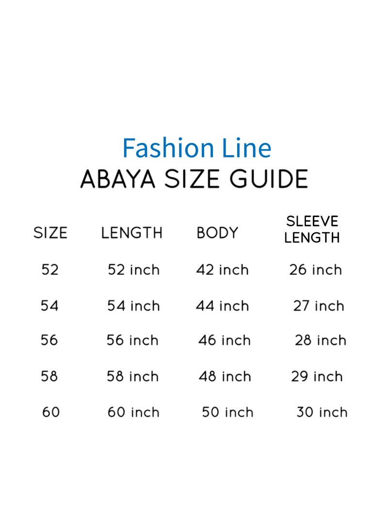 FASHION LINE - Abaya JACKET-Neck Brown Jakar Musazar Brown - Image 1