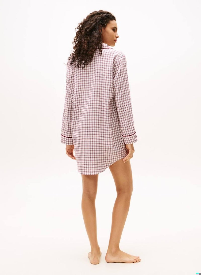 TOMMY HILFIGER Essential Flannel Shirt Nightdress - Image 5