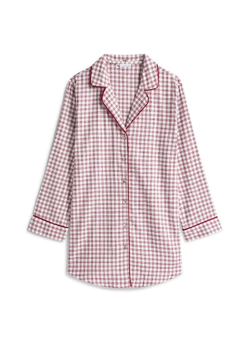 TOMMY HILFIGER Essential Flannel Shirt Nightdress - Image 3