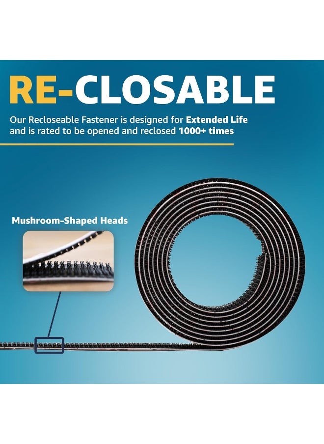 3M Dual Lock Reclosable Fastener 250 Black, 1 In X 4 Ft  - Image 2