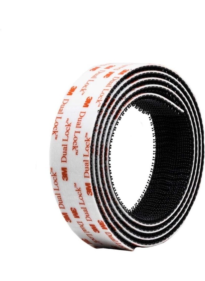 3M Dual Lock Reclosable Fastener 250 Black, 1 In X 4 Ft  - Image 1