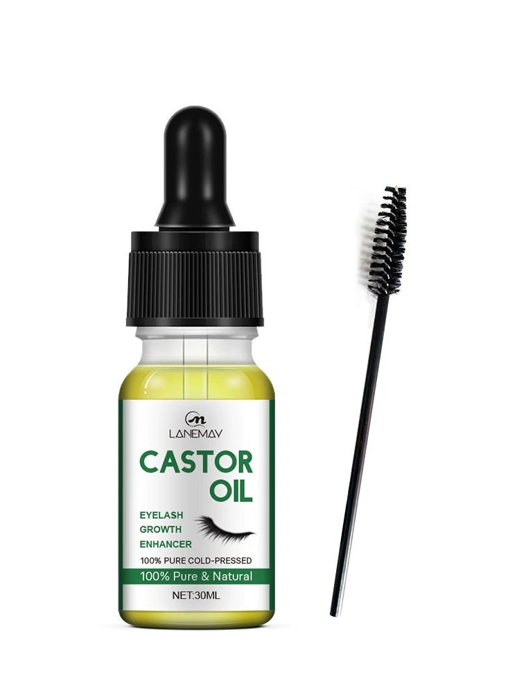 LANEMAY Castor Oil for Hair Growth Eyelash and Eyebrow Serum Natural Cold Pressed Oil for Hair Lash and Brow Nourishment  - Image 5