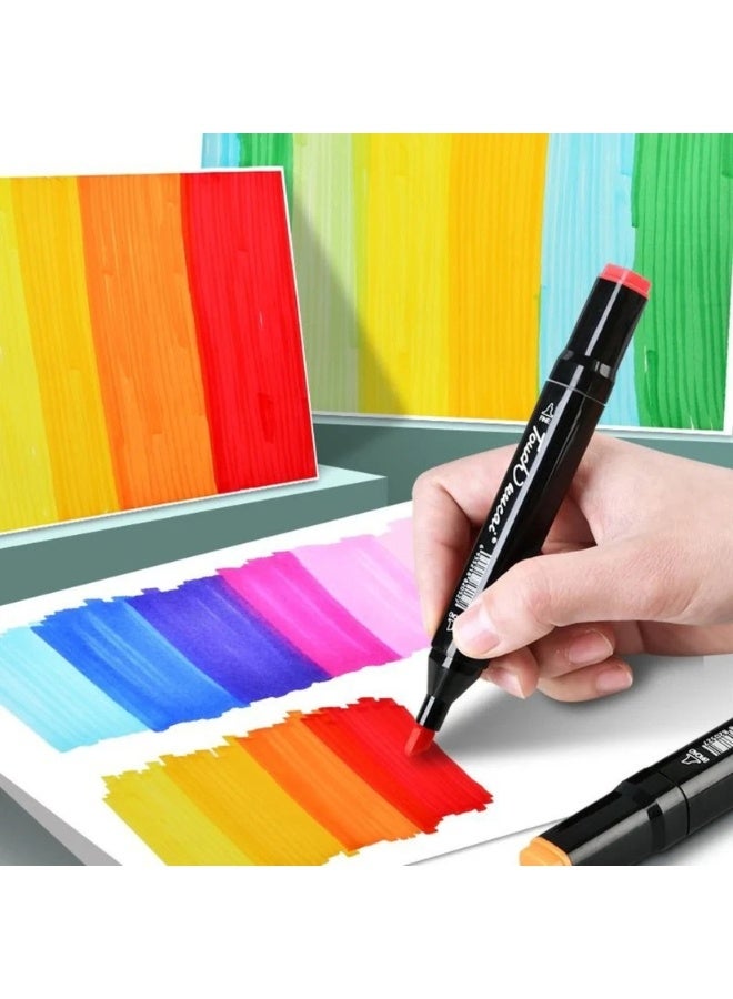 Touch 48-Piece Art Marker Set | Vibrant Color Variety & Compact Organizer Bag for Endless Creativity - Image 4