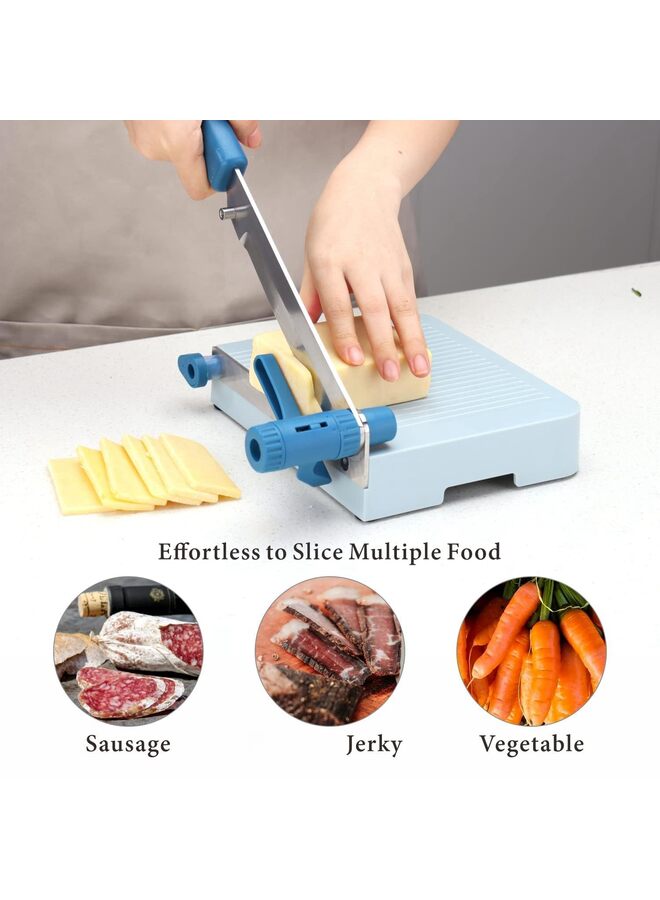 Multipurpose Cheese Slicer Cutter with Board for Arthritic and Weak Hands, Adjustable Thickness Dial for Block Cheese, Effortless Slicing  - Image 5