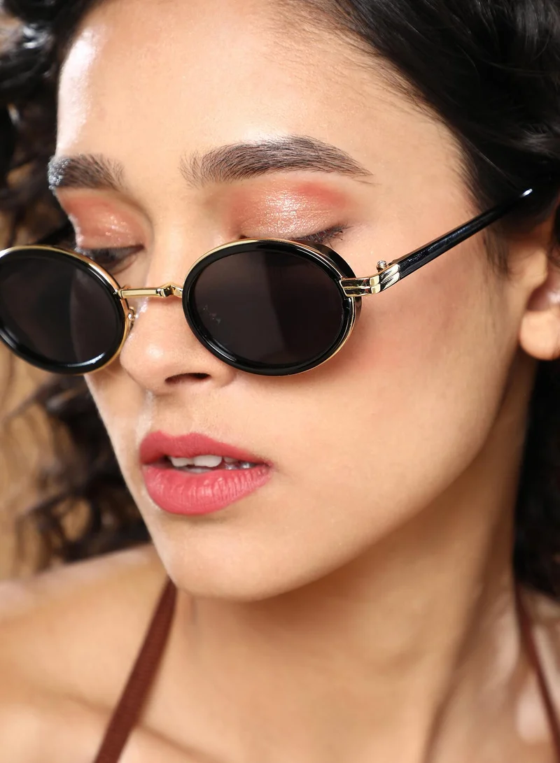 Haute Sauce Polarized Full Rim Oval Sunglasses For Women