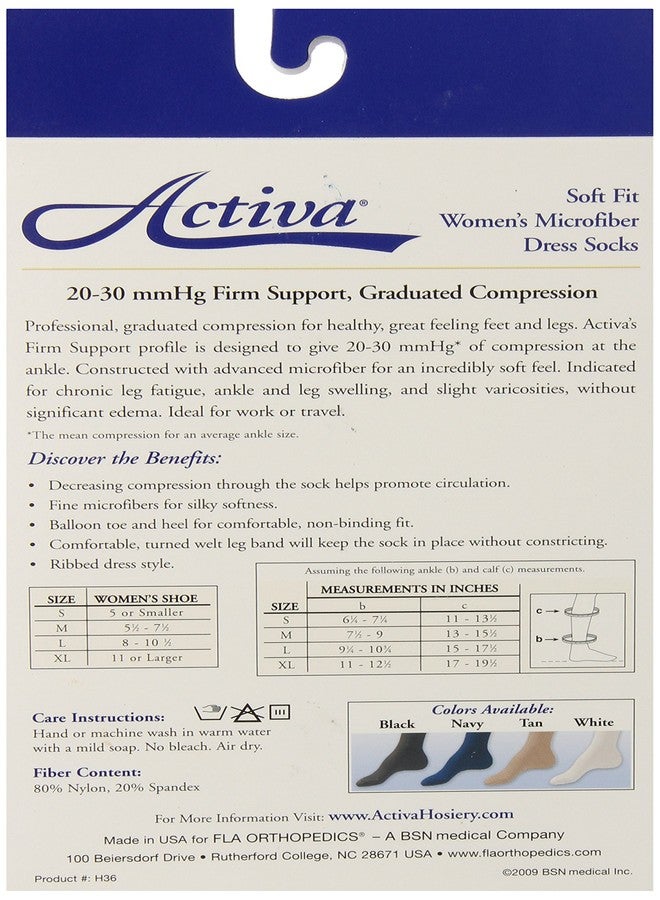 Activa 20-30 mmHg Soft Fit Knee High Socks, Navy, Medium - Image 2