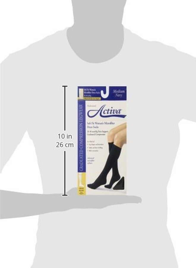Activa 20-30 mmHg Soft Fit Knee High Socks, Navy, Medium - Image 3