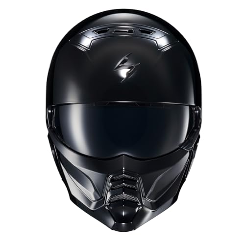 ScorpionEXO خوذة دراجة نارية ScorpionEXO Covert 2 مفتوحة الوجه 3/4 كاملة مع إمكانية بلوتوث وسماعات جيب غطاء فم قابل للتبديل معتمد من DOT (أسود لامع - 3X) - Image 4