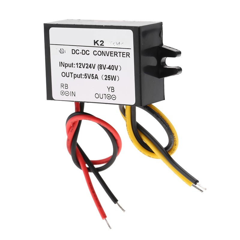 12V/24V to 5V 5A DC-DC Buck Converter Step Down Power Supply Module - Image 1