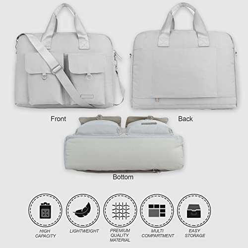 Probus Polyester Dual Pocket with Flap Magnetic Sleeve Case Cover Laptop Messenger Bag - Silver 15.6 inch - Image 3