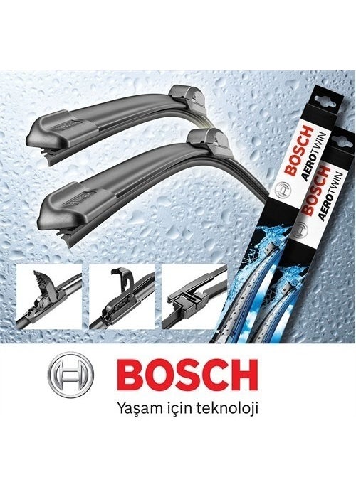 BOSCH - Audi A1 Windshield Wiper Set Front Set Right-Left (A 555 S) Set Aerotwin Front - 600/400 mm - Image 1