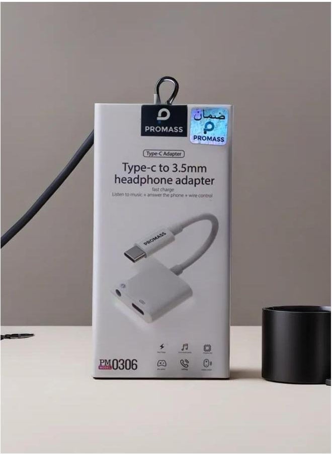PROMASS The Ultimate Type C to 3.5mm Headphone Adapter for Uninterrupted Audio Delight  - Image 1