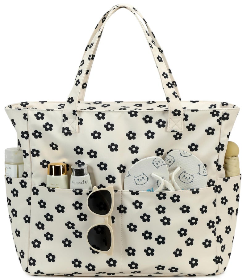 BLUBOON Waterproof Beach Tote Pool Bags for Women Ladies Extra Large Gym Tote Carry On Bag With Wet Compartment for Weekender Travel - Image 2
