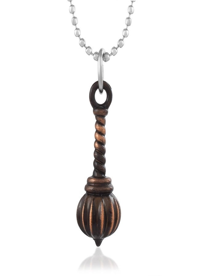 morir Stainless Steel Copper Coated Hanuman Gada Pendant Locket With Chain For Men And Women - Image 1
