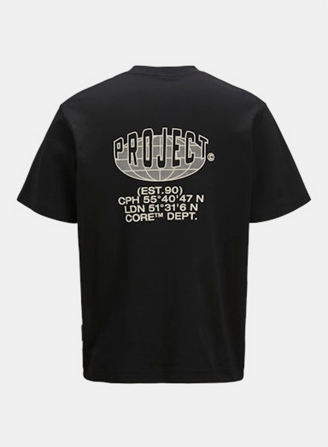 JACK & JONES JACK & JONES Mens Concrete Globe Tee Crew Neck  - Image 3