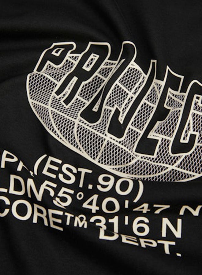JACK & JONES JACK & JONES Mens Concrete Globe Tee Crew Neck  - Image 1