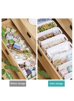 Arabest Small Storage Bins, Stackable Storage Bins, Durable Storage Basket Cabinet Organizer, Multi-Use Organizer Bins, Pack of 8  - Image 2