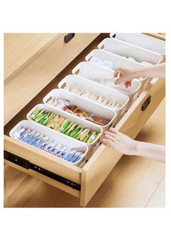 Arabest Small Storage Bins, Stackable Storage Bins, Durable Storage Basket Cabinet Organizer, Multi-Use Organizer Bins, Pack of 8  - Image 3