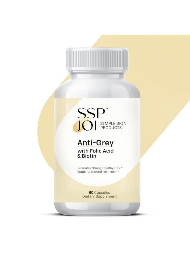 sspjoi مكمل نمو الشعر sspjoi 250 ملغ - مكمل مضاد للشيب للرجال والنساء مع حمض الفوليك، وفيتامينات ب والبيوتين - يدعم تغيير الشعر الرمادي ويعزز الشعر القوي والصحي - Image 1