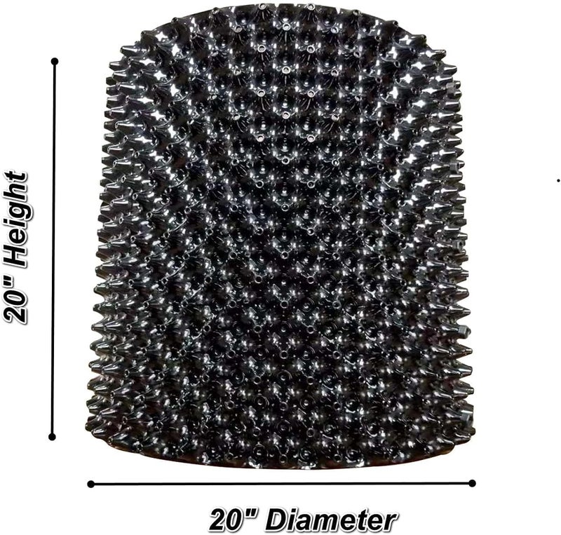 RooTrimmer Air Pruning Containers, 25 Gallon Air Pruning Planters, 100 Liter 20" X 20" D/H Special Packing Interlocked Large Air Root Pruning Planters for Big Tree Grow Outdoor, Black, 5 Packs - Image 3