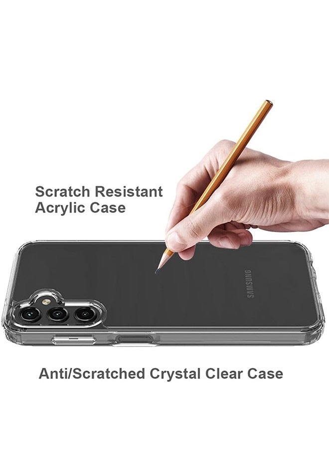 Tersely Hybrid Clear Crystal Case Compatible with Samsung Galaxy S24 - TPU + Polycarbonate Technology, Anti-Yellowing, Wireless Charging Compatible, Protective Case, Shockproof Bumper Cover - Image 3