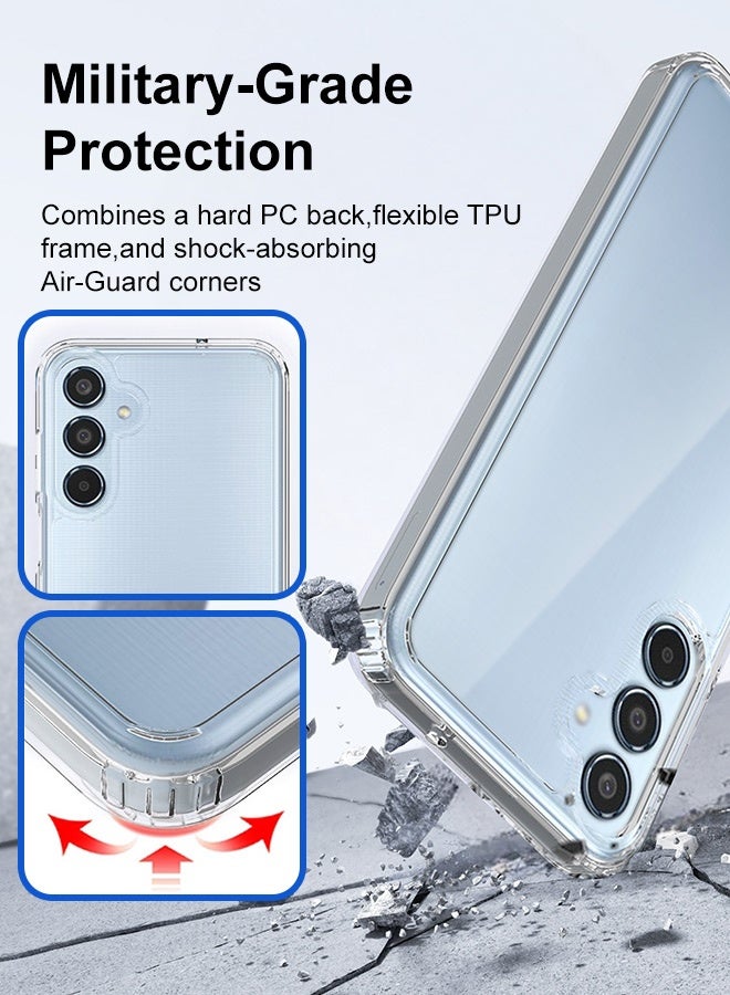 Tersely Hybrid Clear Crystal Case Compatible with Samsung Galaxy S24 - TPU + Polycarbonate Technology, Anti-Yellowing, Wireless Charging Compatible, Protective Case, Shockproof Bumper Cover - Image 5