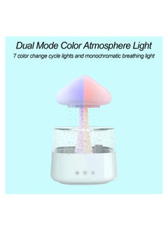 ULHYC Cloud Rain Humidifier Colorful Light Raindrop Aroma Diffuser with Desktop Fountain Water Drop Sound for Home Office Restaurant  - Image 3