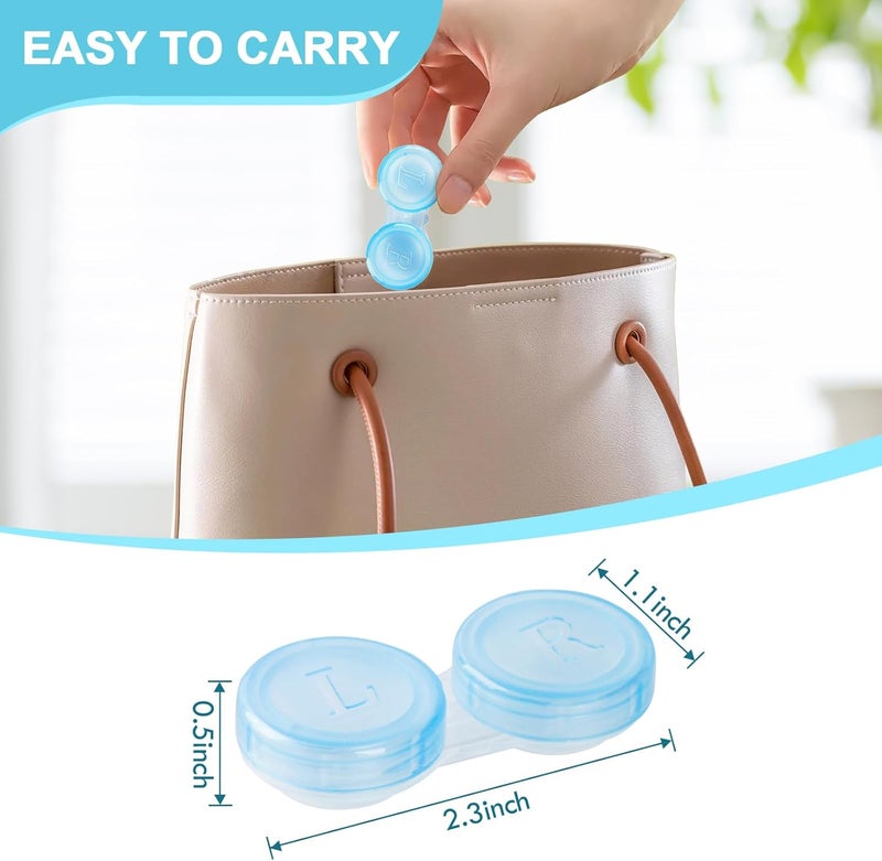 KAOPET 50 Pack Contact Lens Cases - Colorful and Leak-Proof Eye Contact Cases for Home and Travel - Image 4