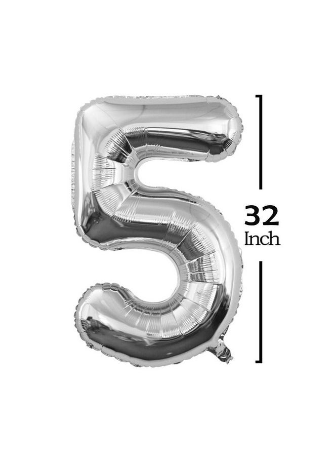 GOER 2025 Foil Number Balloons For 2025 New Year Eve Festival Party Supplies Graduation Decorations (Silver,32 Inch)  - Image 2
