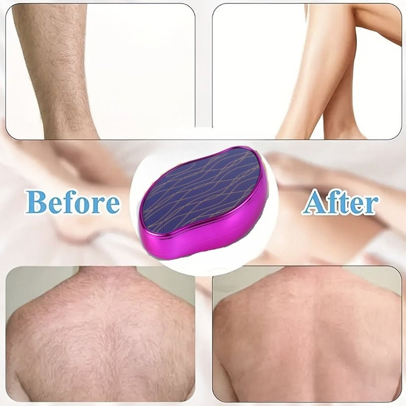 أداة إزالة الشعر وتقشير البشرة المصنوعة من الزجاج النانوي المطوّر باللون الوردي الفاتح، مقاومة للماء وقابلة لإعادة الاستخدام - Image 5