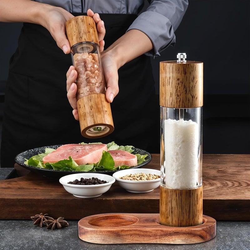 Molain Salt and Pepper Mill Tray, Wooden Candle Tray, Inner Diameter 5.8 cm, Accessories for Salt and Pepper Mills Peugeot Salt and Pepper Mill Set - Image 4