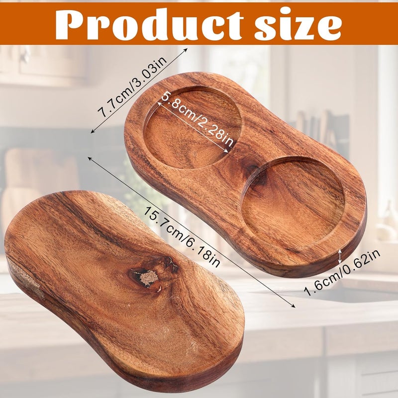 Molain Salt and Pepper Mill Tray, Wooden Candle Tray, Inner Diameter 5.8 cm, Accessories for Salt and Pepper Mills Peugeot Salt and Pepper Mill Set - Image 2