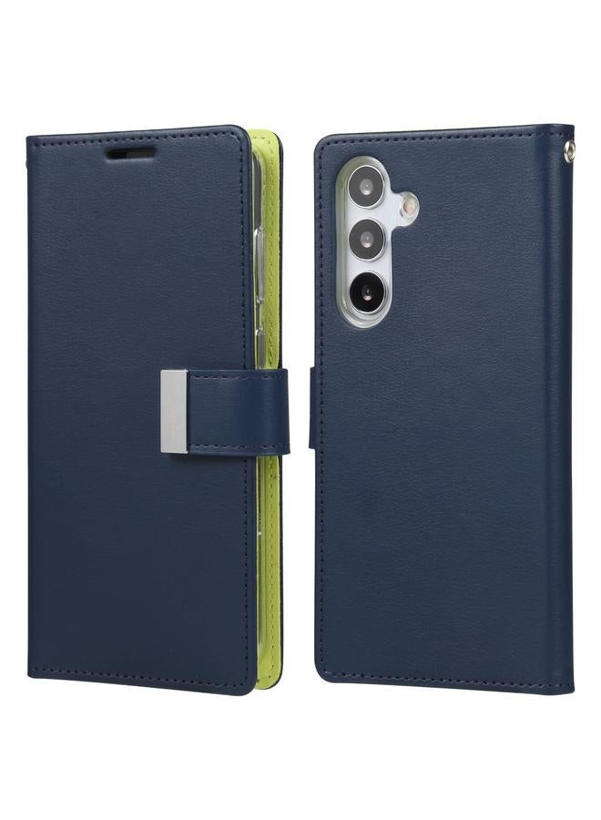 Case For Samsung Galaxy S25 5G RICH DIARY Crazy Horse Texture Leather Phone Case